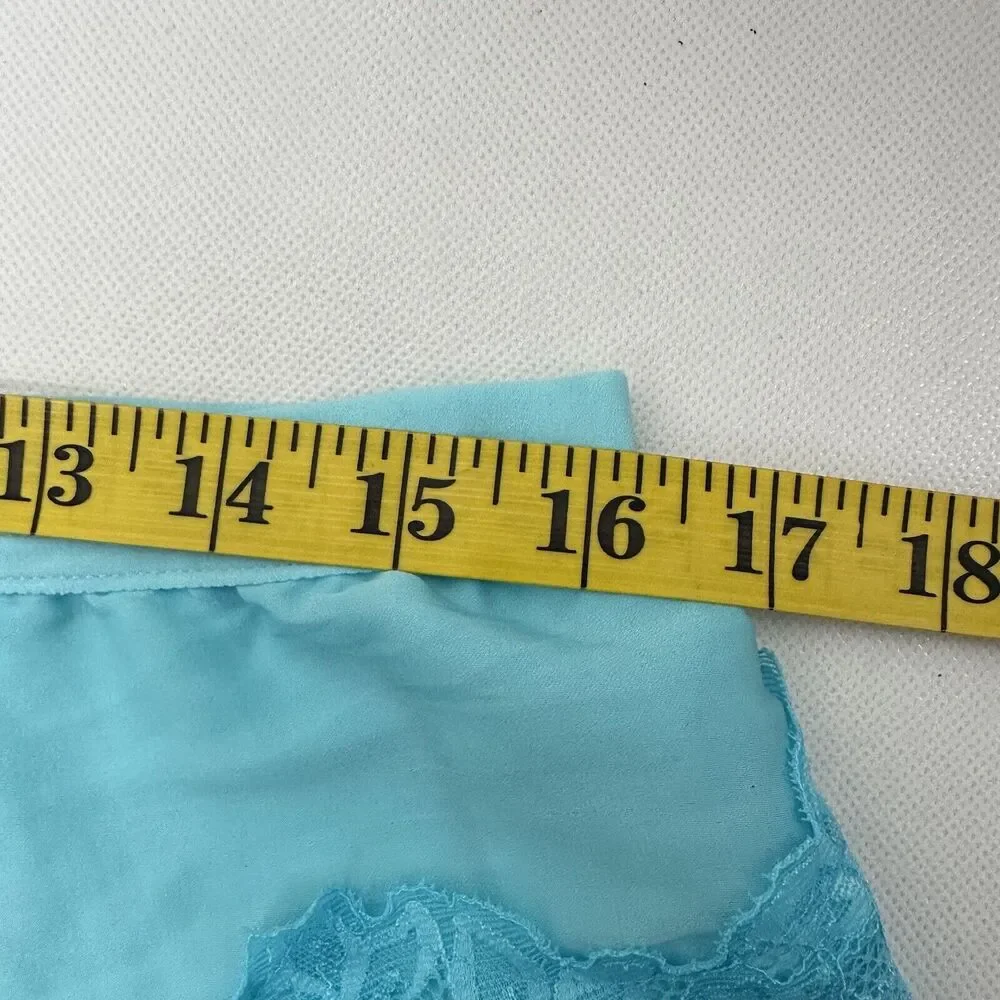 Elegant Blue Lace Trim Skirt - Picture 8 of 9